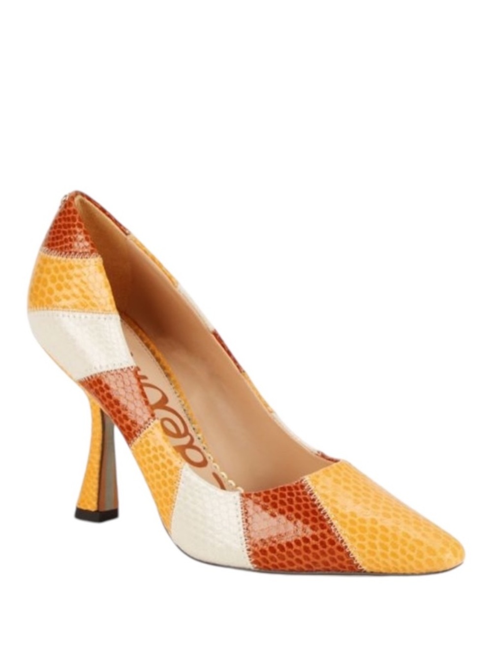 LN Sam Edelman Toni Snakeskin Embossed Colorblock Pumps Heels - 9